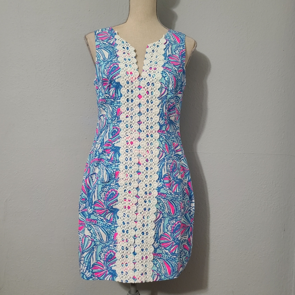 Lilly Pulitzer for Target 20th Anniversary My Fans Shift Dress Mini Pink‎